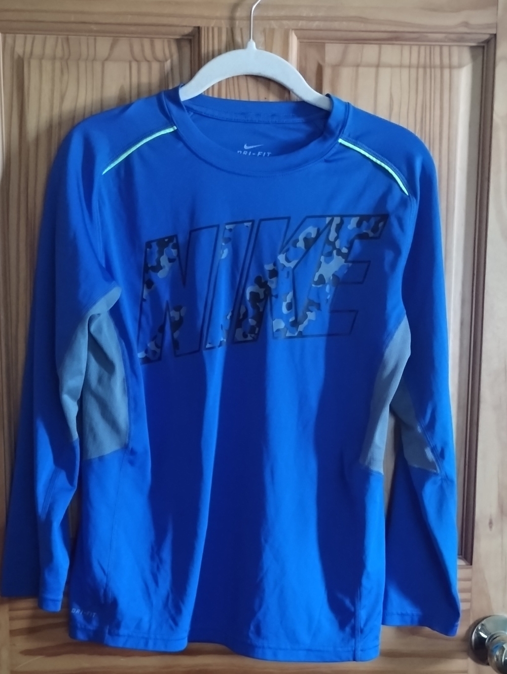 Nike Boys' Blue Dri-FIT Long Sleeve Top